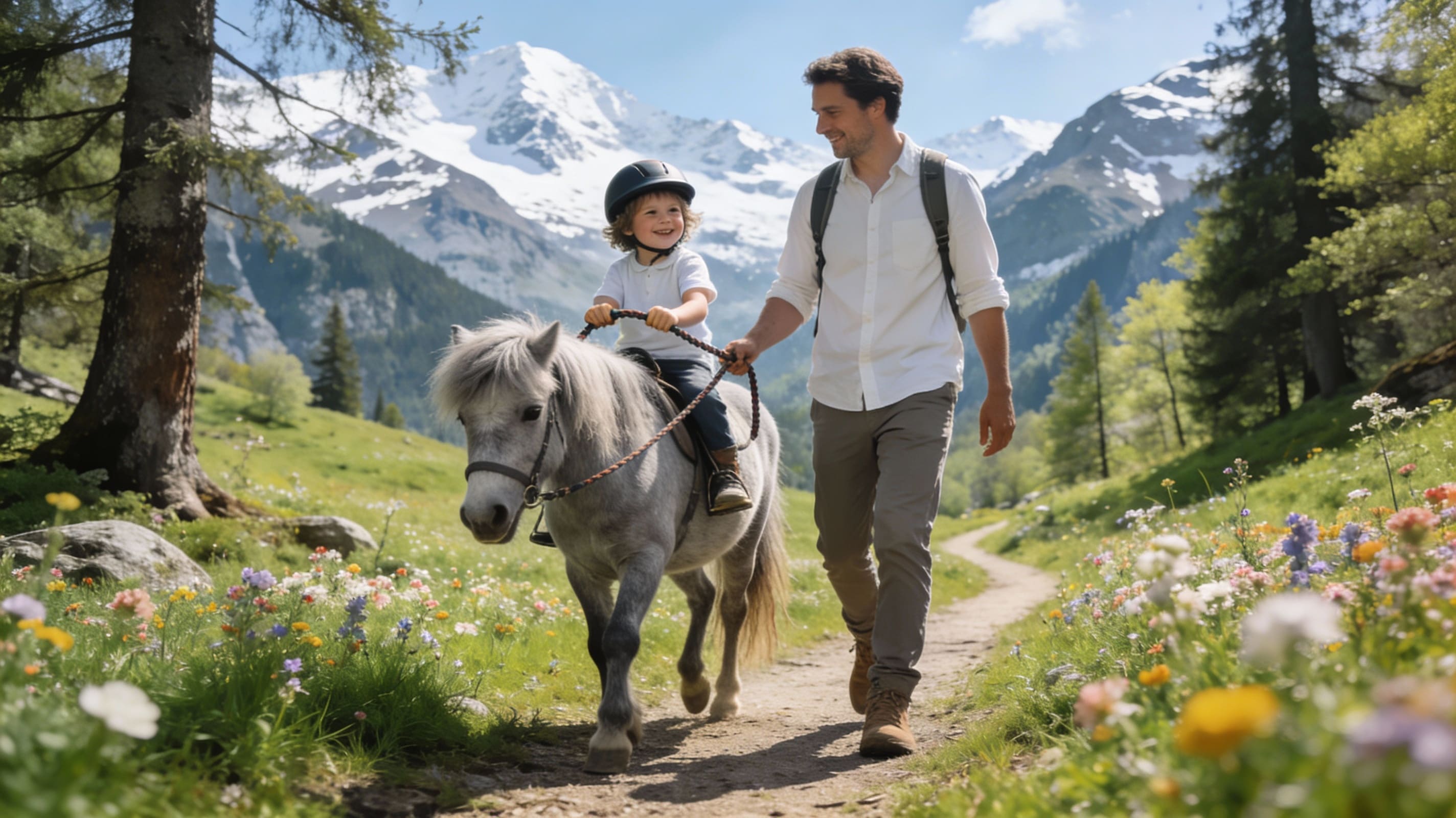 Balade à cheval pour enfants en Matheysine Isère